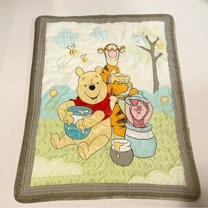 Disney Baby Winnie the Pooh Quilted Blanket Tigger Piglet
